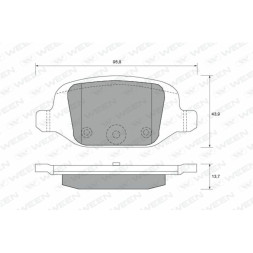 Колодка торм.задн.диск. LADA Vesta, Vesta SW, Xray, Granta sport, Kalina sport WEEN 151-1832