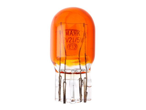 Лампа WY21W 12V 21W W3x16d ORANGE МАЯК  уп-ка 10 шт