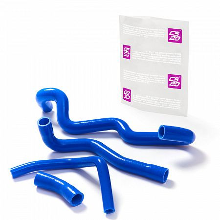 Патрубки радиатора LADA Largus дв.RENAULT 8V без кондиционера силикон СИНИЙ к-т.4шт CS20 Profi