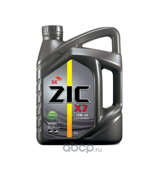 ZIC  X7  10W-40  Diesel API CI-4, SL 6 л. синт.