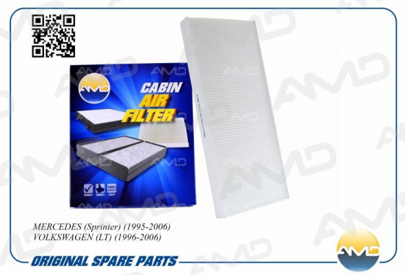 Фильтр салонный A9018300418/AMD.FC772C (угольный) MERCEDES(Sprinter)(1995-2006)VW(LT)(1996-2006)