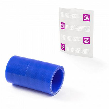 Патрубок термостата на помпу ВАЗ-2112 МУФТА силикон CS20 СИНИЙ