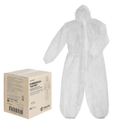 Комбинезон одноразовый Каспер XL(48-50),спанбонд 40г/м2, 1 шт., белый (ADO-NWF-09) AIRLINE