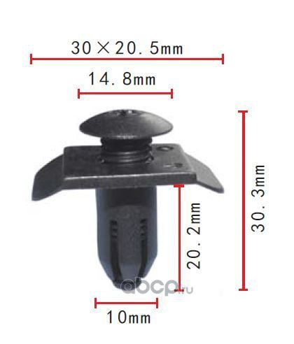 Mazda, Hyundai / Kia 8665127000, 0155301393, MBF8250233 клипса 10x20.2x30mm Autokrep 777705 (10шт)