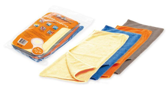 Набор салфеток &amp;quot;прямоугольники&amp;quot; из микрофибры (8 шт., 30*30 см) (AB-V-05) AIRLINE