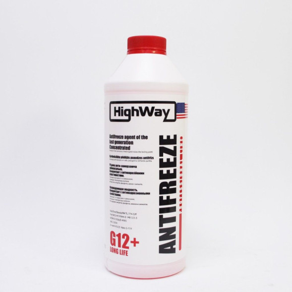 Антифриз красный концетрат HighWay LONG LIFE G12+  1,5л (12шт)