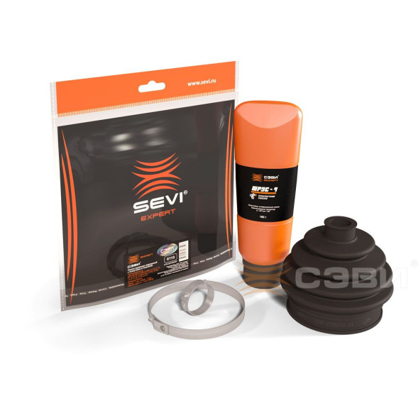Чехол привода наружный с хомутами и смазкой для а/м ВАЗ 2108-2190 СЭВИ-ЭКСПЕРТ 6110 (12шт)