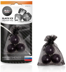 Ароматизатор подвесной (Шарики в мешочке) черный лед (AFSH115)  AIRLINE