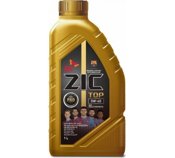 ZIC TOP 5W40 (SN/CF, VW502/505,MB229.5.229.3/226.5,RN0700/0710, синт.,1л