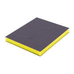 Абразивная губка двусторонняя 120*100*12мм, Ultra Fine #800, желтая FORMEL