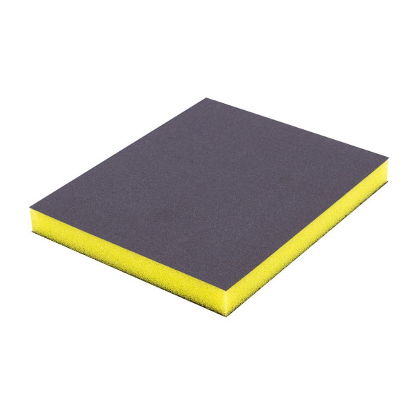 Абразивная губка двусторонняя 120*100*12мм, Ultra Fine #800, желтая FORMEL