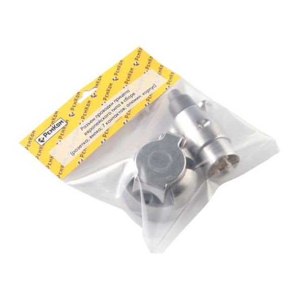 Разъем проводки прицепа европейского типа в сборе(розетка,вилка; 7 контактов; алюмин. кор.)(RK09058)