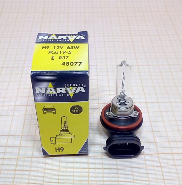 Лампа H9 12V-65W (PGJ19-5) 48077 (Narva)