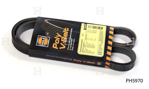 Ремень поликлиновой 5PK970 Lanos 1,5-1,6 с ГУР PH5970 HOLA