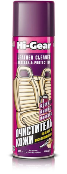Очиститель-кондиционер пенный для кожи аэрозольный 500г. HG5217 Hi-Gear