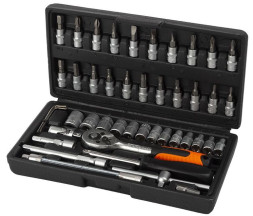 Набор инструмента 46 предметов Знаток 1/4 №33046 малый кейс TREK TR33046