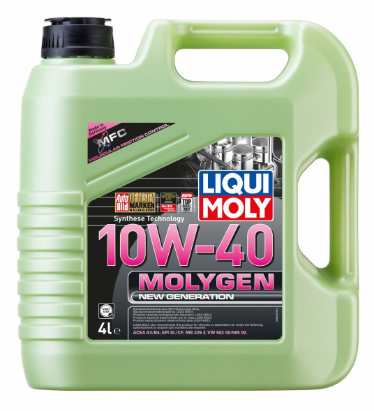 Масло мотор. Liqui Moly 10W40 Molygen New Generation (HC-синт) (4л.)  (9060/8538)