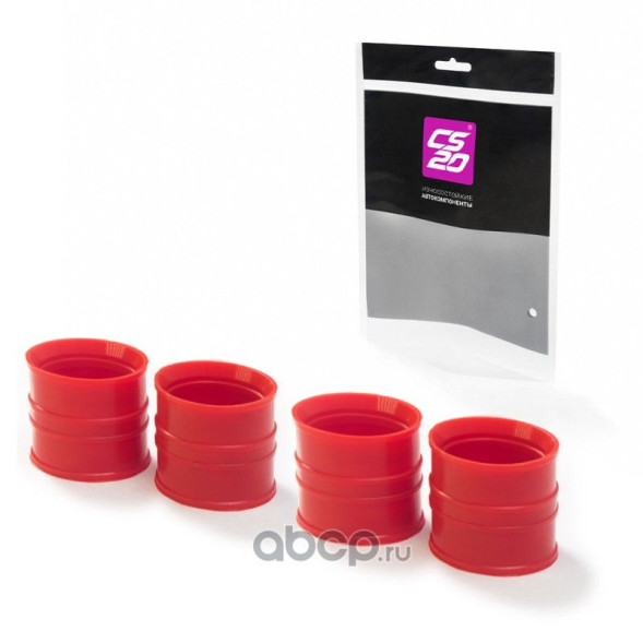 Муфта коллектора впускного бочонок ВАЗ-2112  к-т.4шт силикон CS20 КРАСНЫЙ Drive в пакете