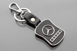 Брелок (черный) с надписью MERCEDES  (№25)
