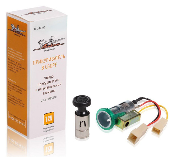 Прикуриватель для ВАЗ 2108-099,ОКА,2141,Газель,Таврия в сборе (ACL-12-05) AIRLINE