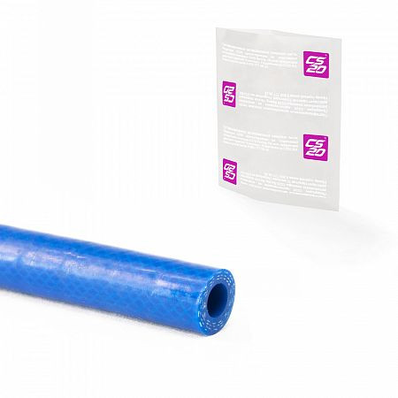 Шланг подогрева дросселя ВАЗ 2110-2112 L=480мм силикон СИНИЙ CS20