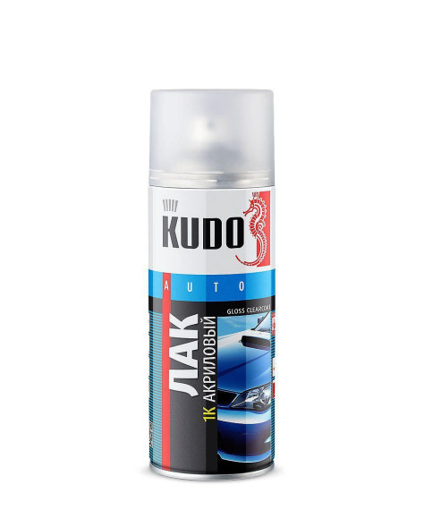 КРАСКА-СПРЕЙ Лак акриловый 1К KUDO 520мл (6шт.)