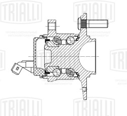 Ступица задн. в сборе с подшип.  Hyundai Solaris (17-) (MR 0875) TRIALLI