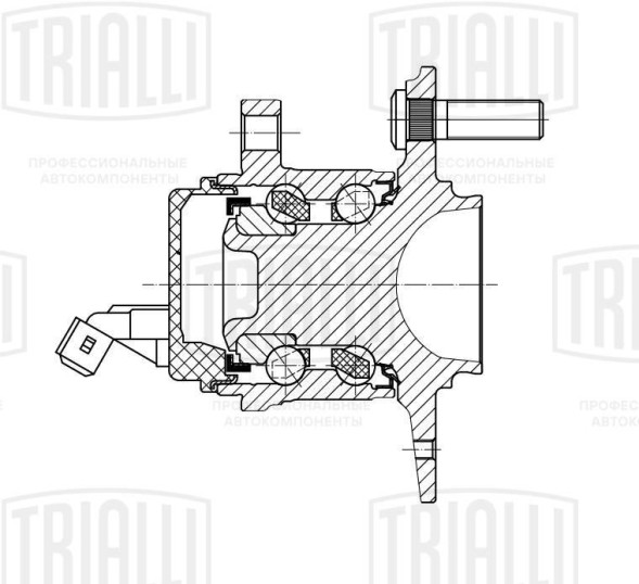 Ступица задн. в сборе с подшип.  Hyundai Solaris (17-) (MR 0875) TRIALLI