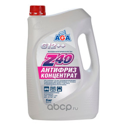 Антифриз Z40 красный (5кг) концентрат ANTIFREEZE AGA-Z40 AGA