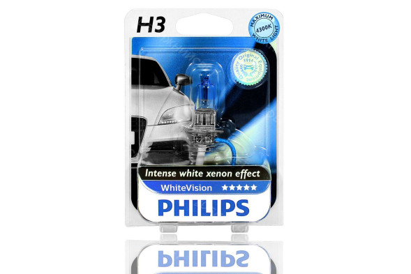 Лампа  White Vision Xenon Effect H3 12V- 55W (PK22s) блистер (1шт.) (Philips) 12336WHVB1 (бл.) xx
