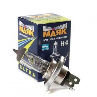 Лампа Н4 12- 60/55 P43t 1шт МАЯК ULTRA
