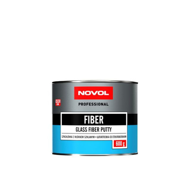 Шпатлевка со стеклом  0,6кг FIBER Novol (12шт)