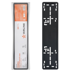 Рамка под номерной знак, силиконовая, 1 шт., черная (ADFC005) AIRLINE