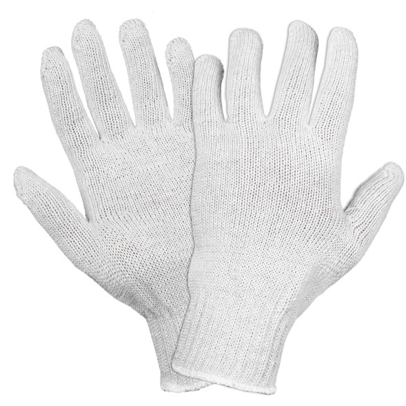 Перчатки трикотажные ХБ, белые, (5 пар) 7,5 класс/65г., мод. 504 (ADWG025) AIRLINE
