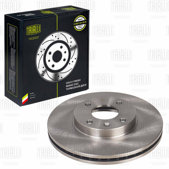 Диск торм. перед.  Chevrolet Aveo T300 (11-)/Cobalt (11-) d=256 R14 (DF 062102) (к-т 2шт) TRIALLI