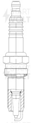 Свеча зажигания для а/м ГАЗ/Волга с дв. Chrysler (VSP 0301) 1шт  СтартВОЛЬТ