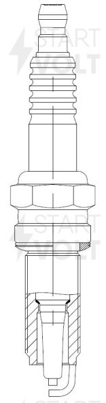 Свеча зажигания для а/м ГАЗ/Волга с дв. Chrysler (VSP 0301) 1шт  СтартВОЛЬТ