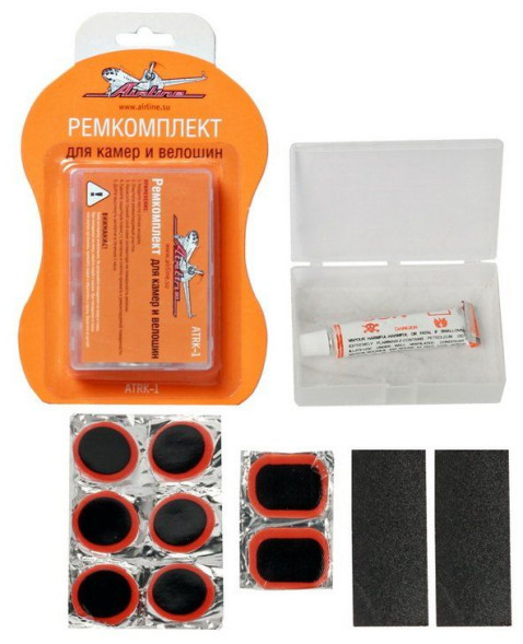 Ремкомплект для ремонта камер и вело шин в кейсе (ATRK-1) AIRLINE