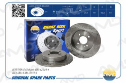 Диск заднего тормоза 58411-0U300/AMD.SPORT.BD5135 (перф с прот)(к-т 2шт)HYUNDAI(Solaris RB)(2010-)xx