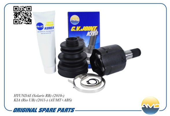 ШРУС внутренний правый 49535-1R001/AMD.HDSH191 HYUNDAI(SolarisRB)(2010-)KIA(RioUB)(2011-)(AT/MT+ABS)