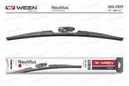 Щетка стеклоочистителя 17/430 Nautilus, бескаркасная, адаптер-трансформер WEEN 100-7017