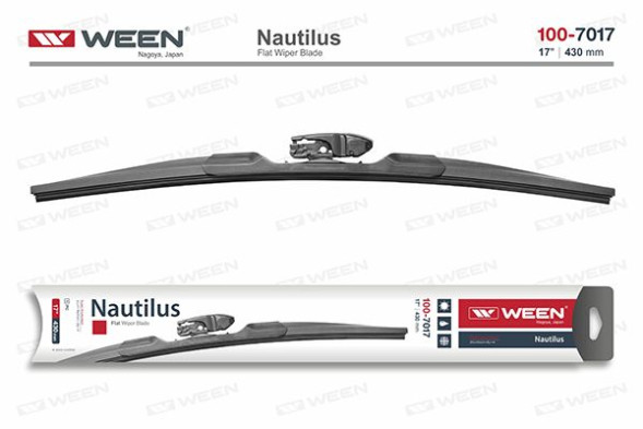 Щетка стеклоочистителя 17/430 Nautilus, бескаркасная, адаптер-трансформер WEEN 100-7017