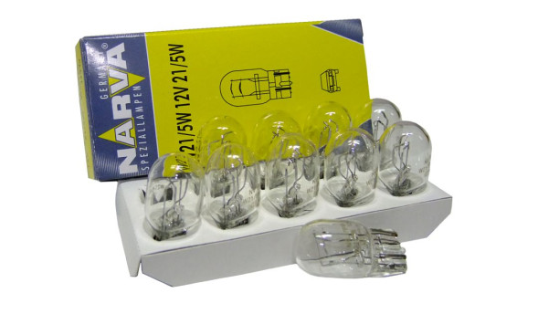 Лампа W21/5W 12V-21/5W (W3x16q) 17919 (Narva) (10шт)