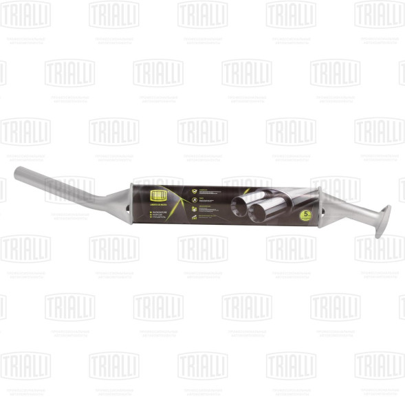 Глушитель доп. алюм. (резонатор)  ВАЗ 21214 Евро-2, &amp;lt;07 (ус. фл. 2 отв.) (EAM 0117s) TRIALLI