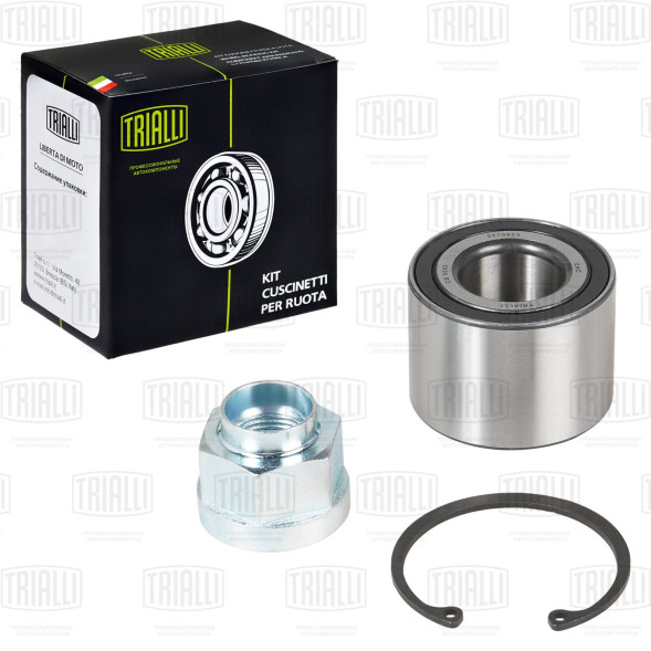 Подшипник ступицы задний Chevrolet Aveo (02-) (кмпл: подшип./гайка/кольцо) (CS 0582) TRIALLI