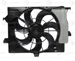 Э/вентилятор охл. с кожухом Hyundai Solaris/Kia Rio (10-) A/C+ LUZAR LFK 08L4