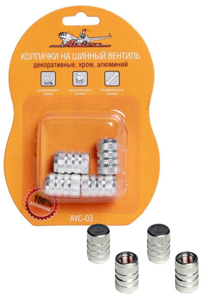 Колпачки на шинный вентиль,декоративный (AVC-03) AIRLINE