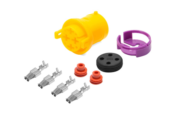 Колодка-разъем 4-х контактный датчика перепускного клапана кондиционера Audi, Volkswagen (AX6534S)