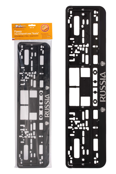 Рамка под  номерной знак &amp;quot;Russia&amp;quot;, рельефная, с бок. защелками (AFC-10) AIRLINE