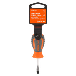 Отвертка шлицевая SL5.0x38мм, магнитный наконечник, пласт.подвес (ATAW050) AIRLINE